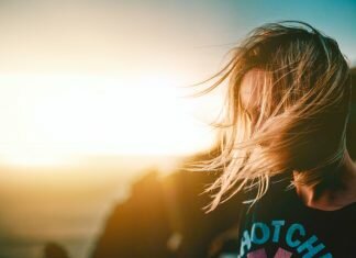 image of blonde haired girl outdoors