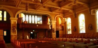 empty church with wooden pews sexual assault rape child abuse molestation